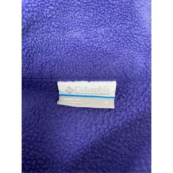 Columbia Bright Purple Fleece Zip Up Outdoors Jacket size small women’s - Picture 7 of 8